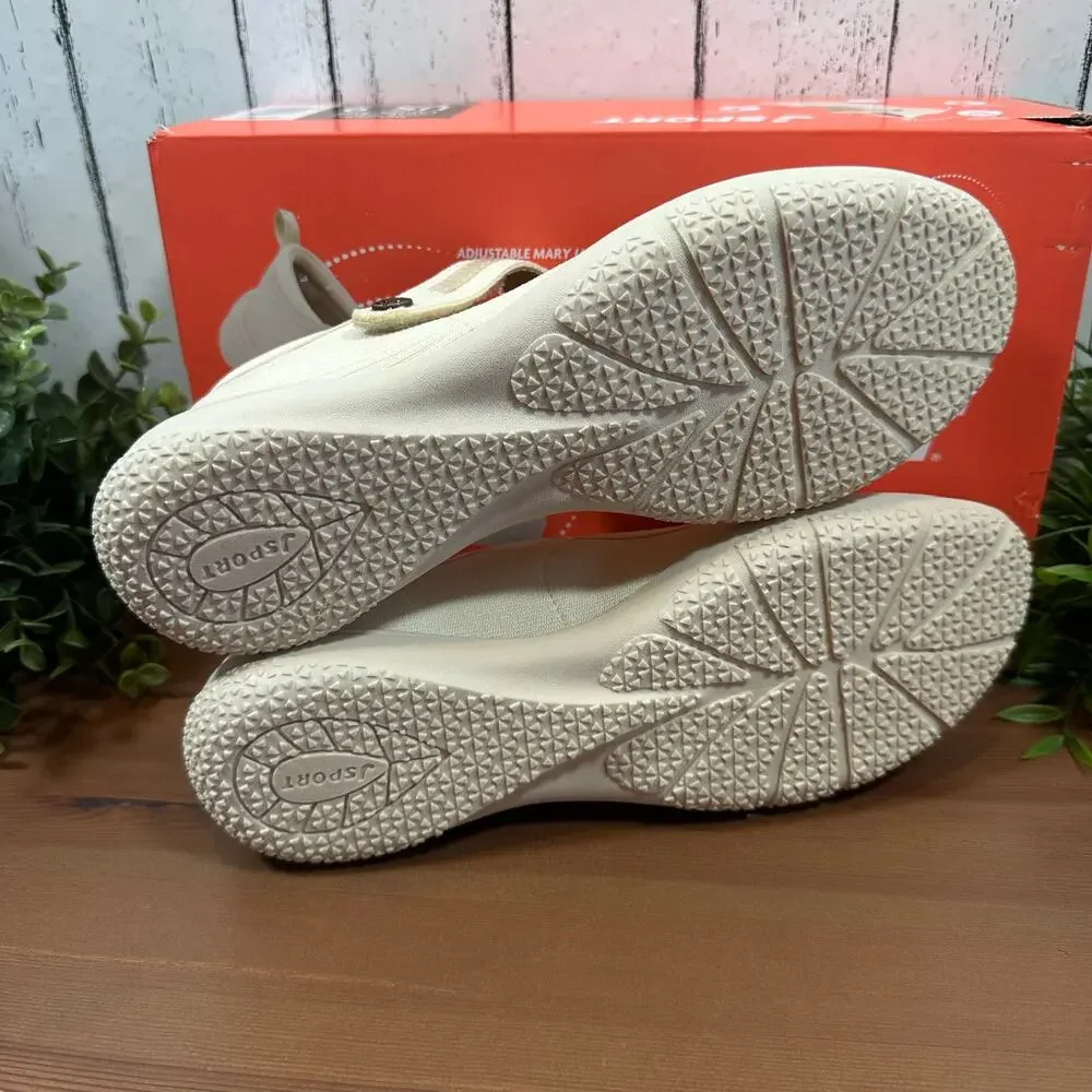 J Sport Women's Melody Mary‎ Jane Cream Shoes Size 7.5